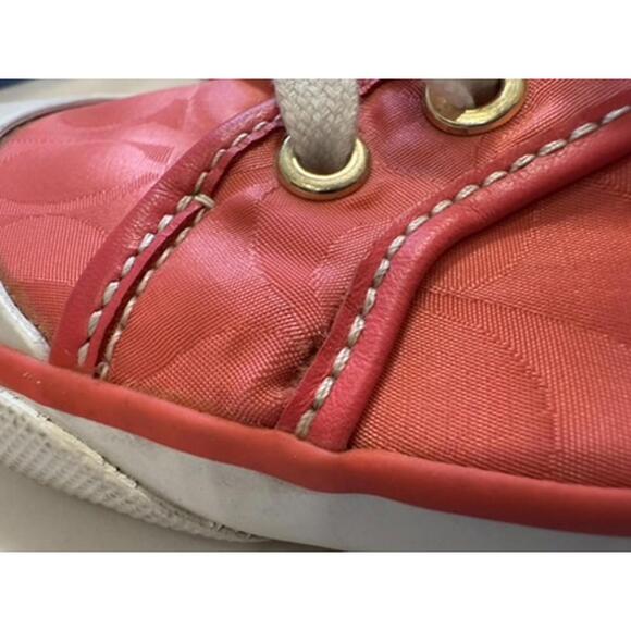 Coach Barrett Pink Signature "C" Sneakers - Size 8.5 - Picture 6 of 7